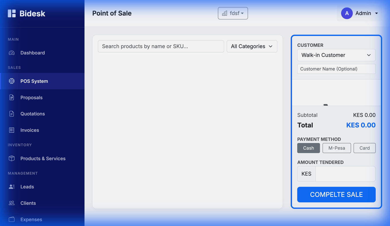 POS System Interface